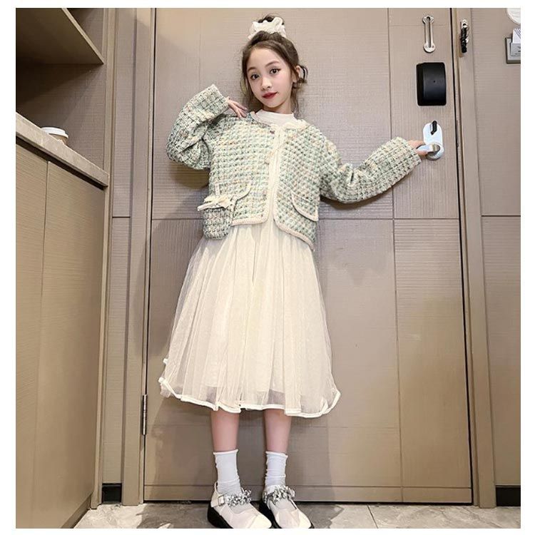 卒業式 ノーカラージャケット キッズ ドレス スーツ 七五三 ワンピース