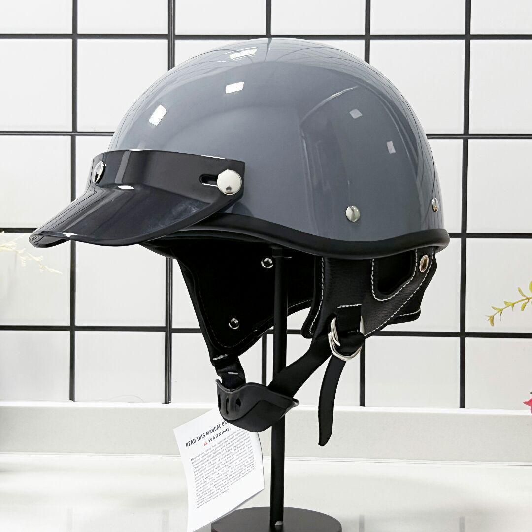 ハーフヘルメット半帽 ポリスヘルハーフヘルメット セメントの灰-Lサイズ 通販