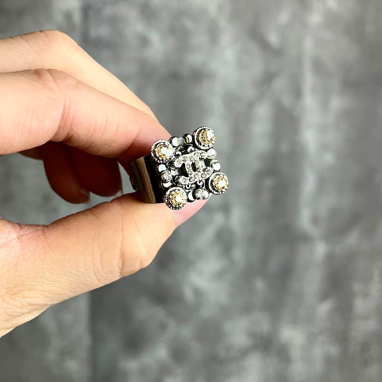 CHANELココマークリング12〜13号 CHANEL シャネル ロゴ ココマーク リング 指輪 13号 シルバー
