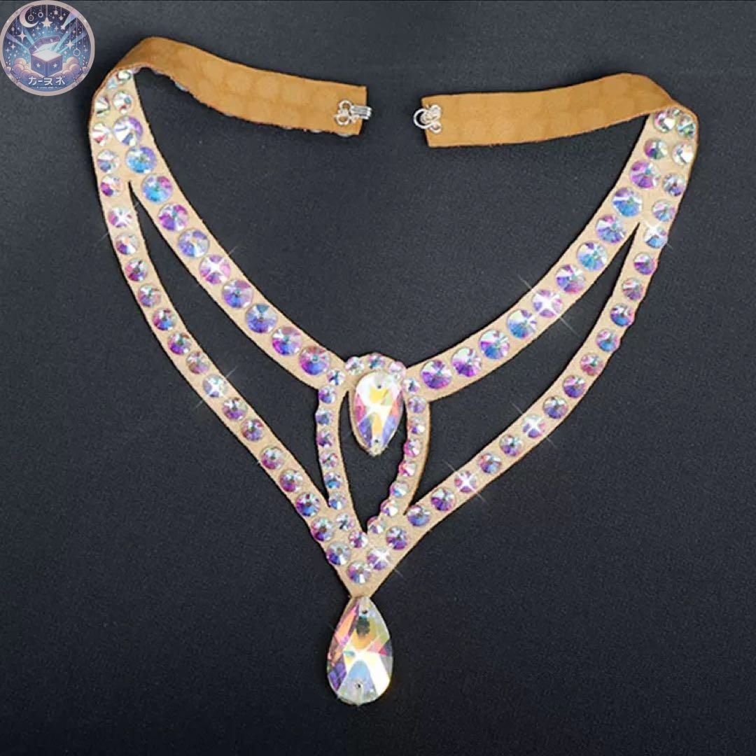 理にかなった ♥ 豪華ネックレス キラキラ光る石でお顔を華やかに 競技会やデモにオススメ