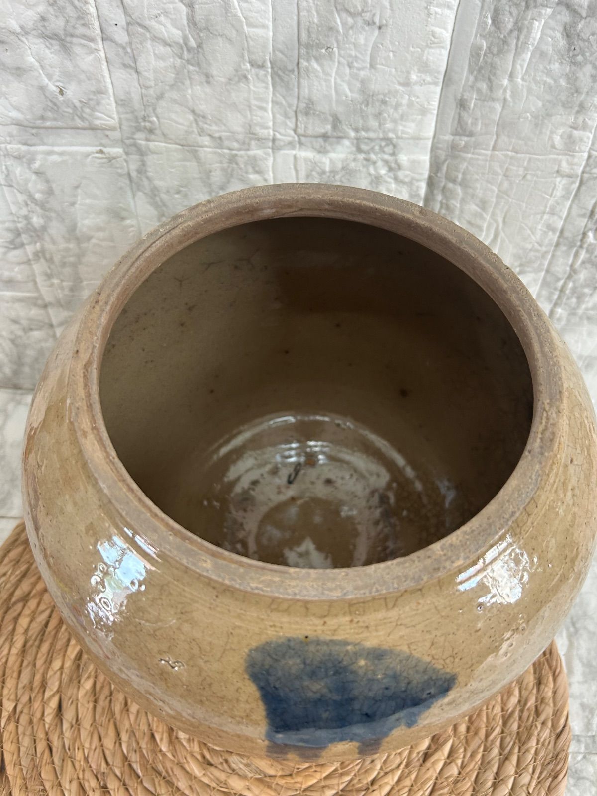 石見焼壺 甕 陶器 民芸 つぼ 民藝 花瓶 オブジェ - メルカリ