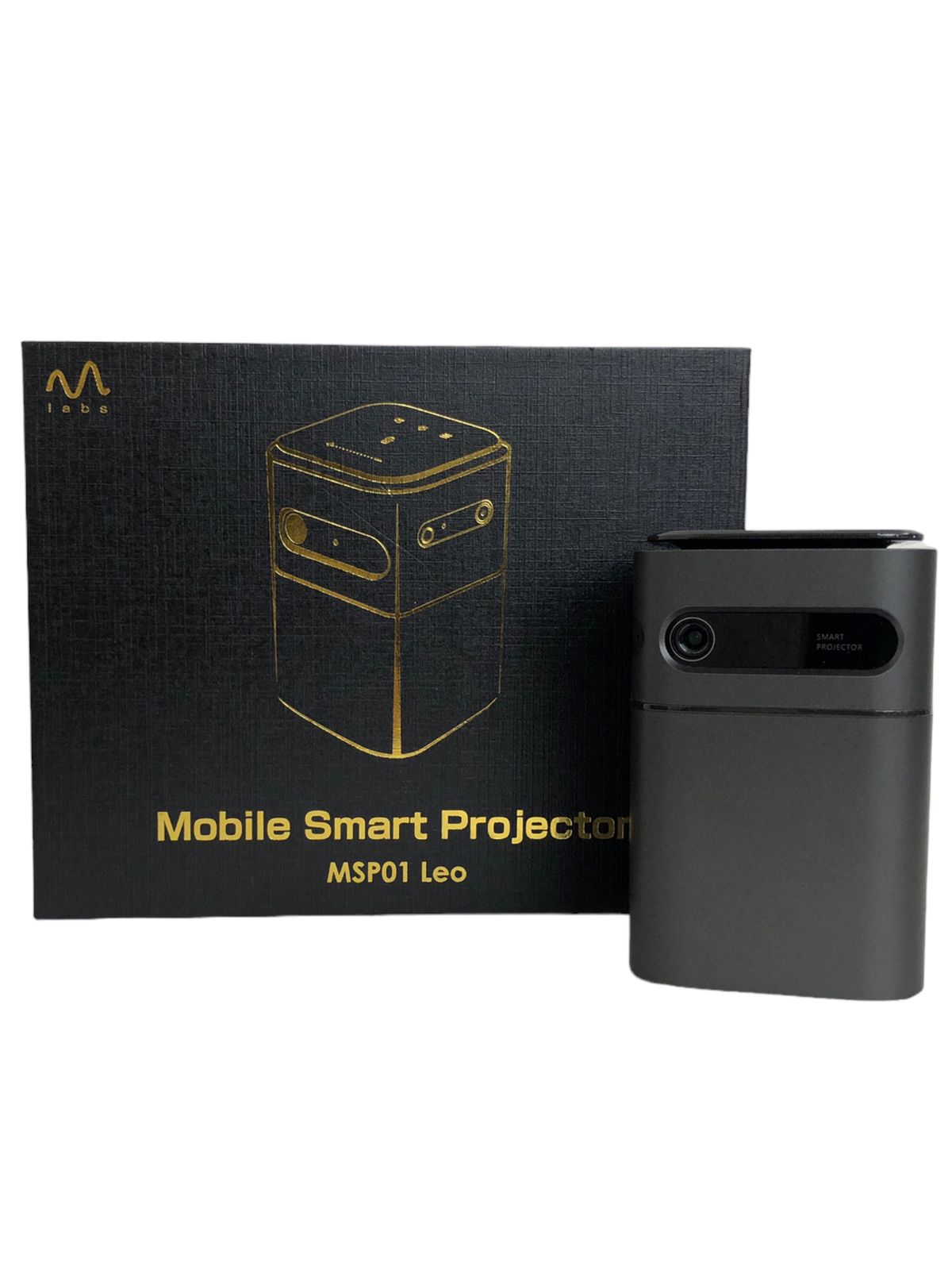 エムラボ MSP01 LEO Mobile Smart Projector モバイルスマートプロジェクター メタリックダークグレー ブラック 家電  /004 - メルカリ