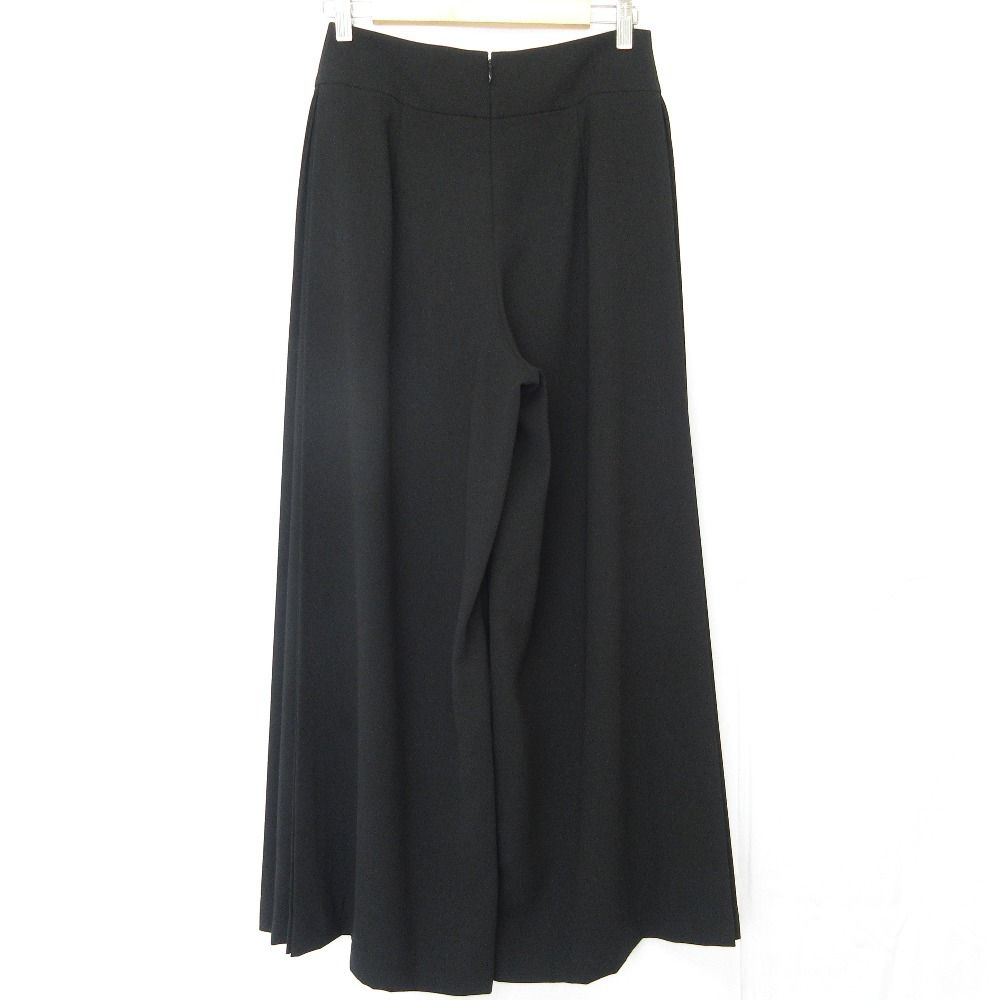 ADORE アドーア ダブルアムンゼンワイドパンツ スラックス 36 ブラック レディース 古着