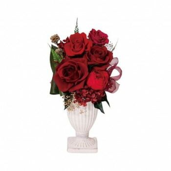 フラワーアレンジ フルリール レッド F-6079
