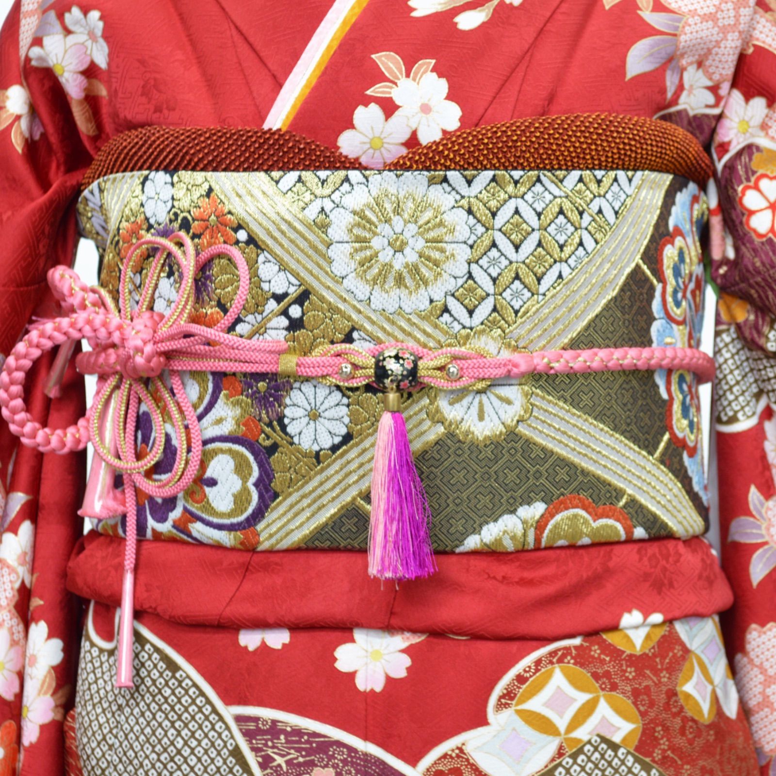 即日発送】《美品》正絹 振袖フルセット M〜Lサイズ 成人式 金駒刺繍