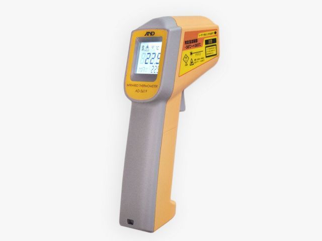 レーザーマーカー付き赤外線放射温度計 AD-5619 非接触 温度計 料理用 調理 食品 揚げ物 油 お菓子作り 天ぷら クッキング デジタル スティック ロングプローブ 計測器 温度管理 食中毒 お風呂 湯 赤外線 テンパリング 赤ちゃん 乳幼児 ミルク