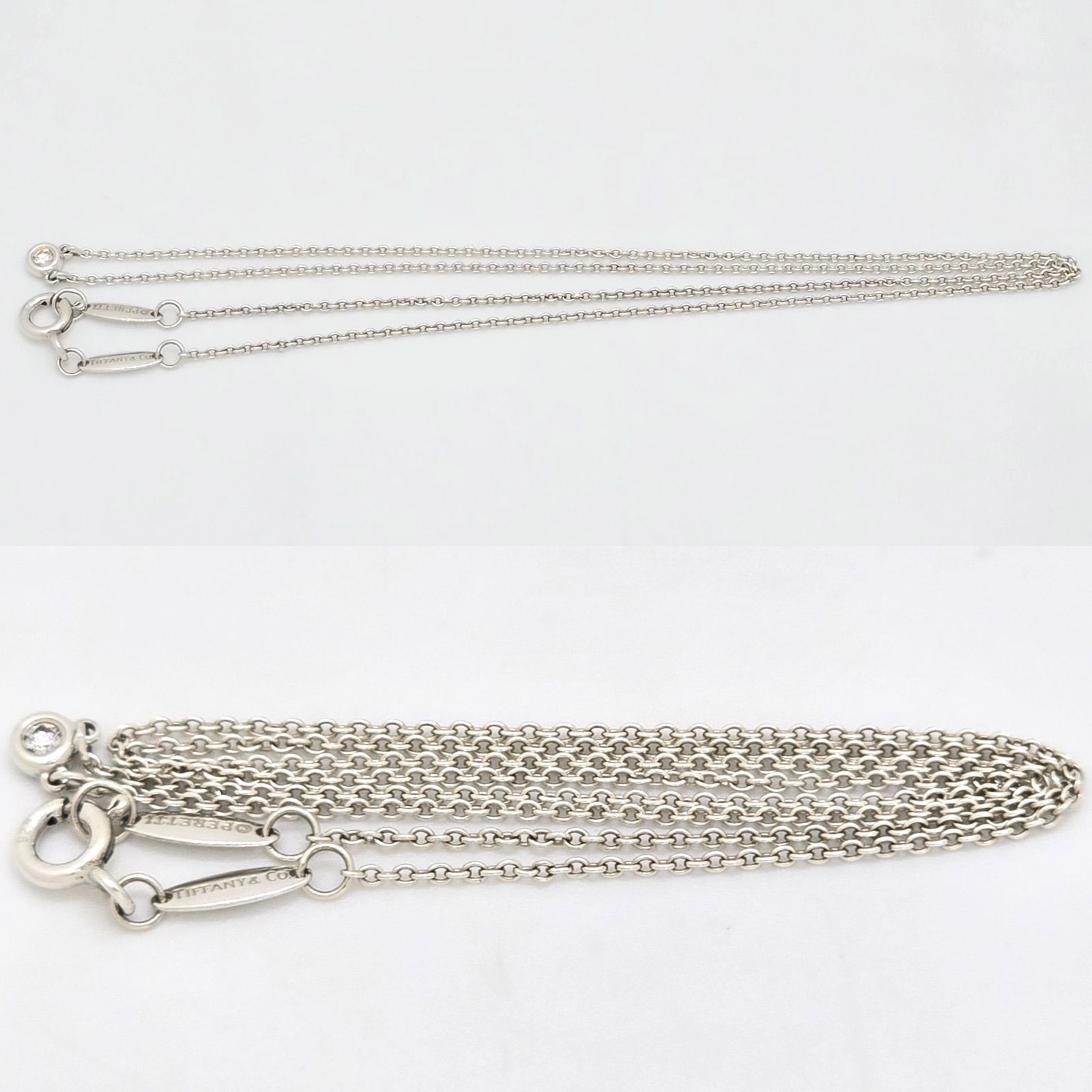 TIFFANY&Co. バイザヤード　シングルダイヤモンド　ペンダント 極美品 ティファニー バイザヤード シングル ダイヤモンド