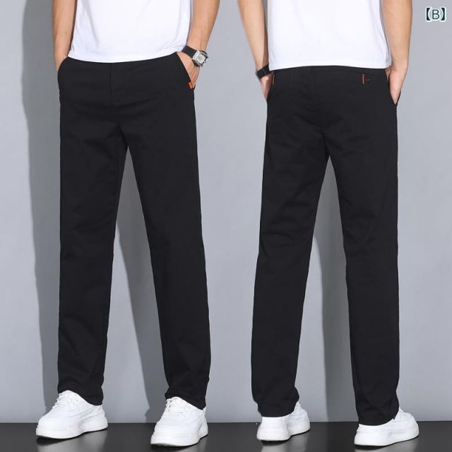  38 メンズ ファッション 服 オシャレ シンプル 大人 かっこいい 大きいサイズ ストリート 紳士服 ビジネス カジュアル パンツ ストレート 夏 薄手 カーキ 綿 その他 パンツ