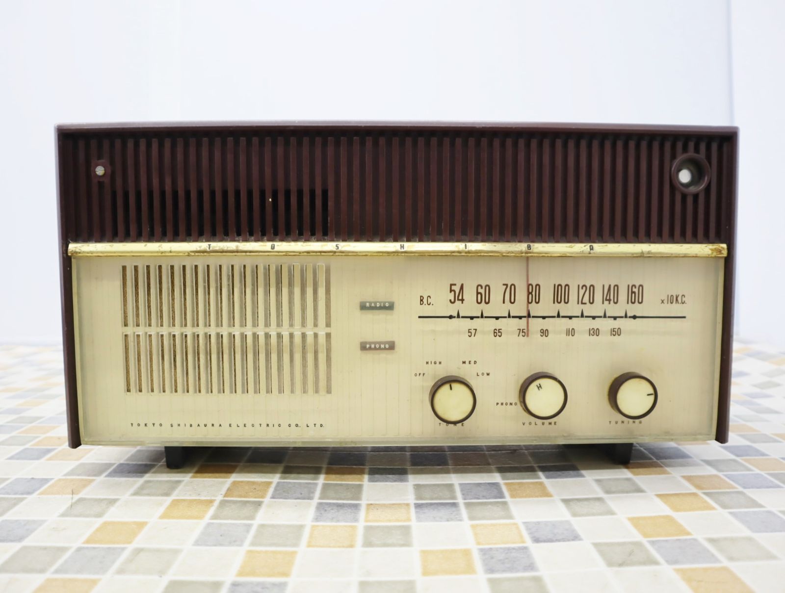 東芝 マジックアイ　レトロ最高級真空管ラジオ 真空管ラジオ TOSHIBA 東芝 HI-FI 昭和レトロ アンティーク マツダ