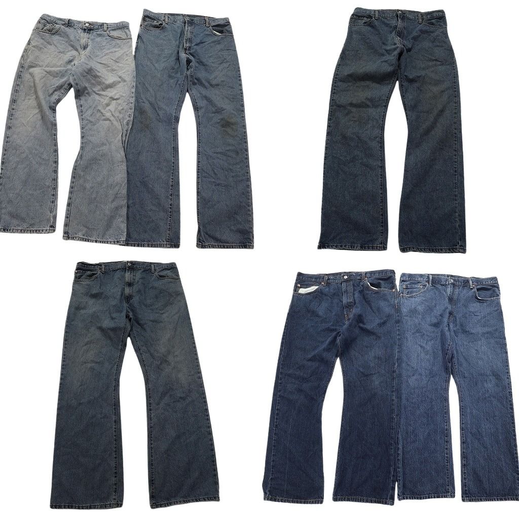 古着卸 まとめ売り リーバイス 517 デニム パンツ 6枚セット メンズ 38 |40 フェード アメカジ 皮パッチ 古着 NC1247