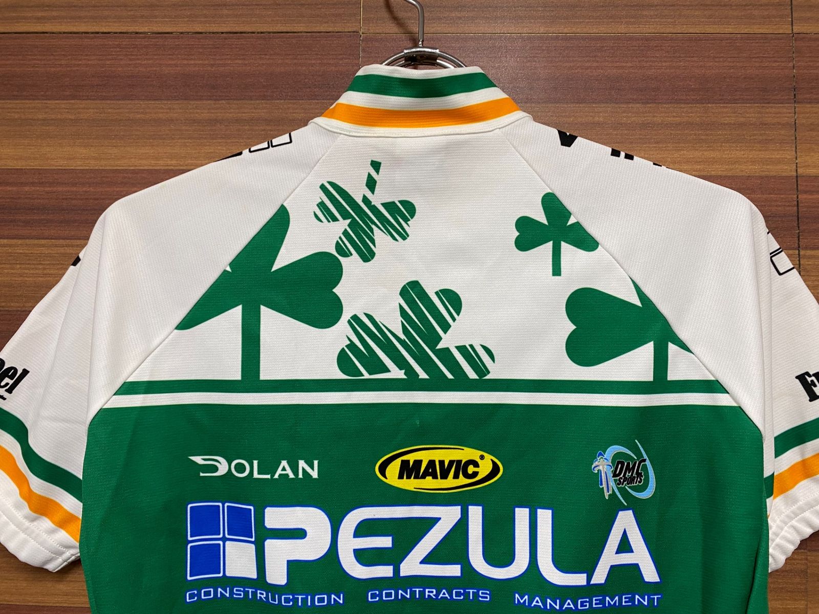 IA008 サンティーニ Santini 半袖 サイクルジャージ Team PEZULA 白緑 M