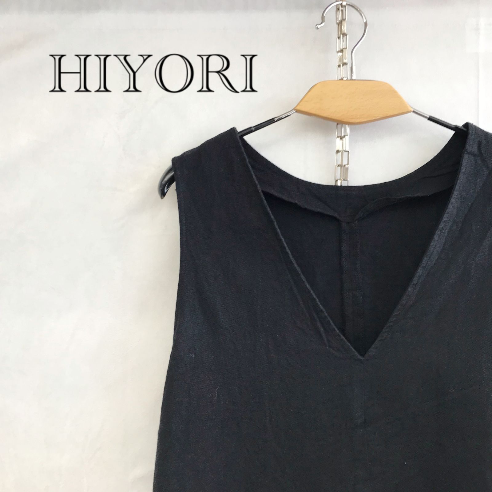 新品 ヒヨリHIYORI ナチュラルなふんわり羽織りにもなるワンピース ブラック 新品 ヒヨリHIYORI ナチュラルなふんわり羽織りにもなる