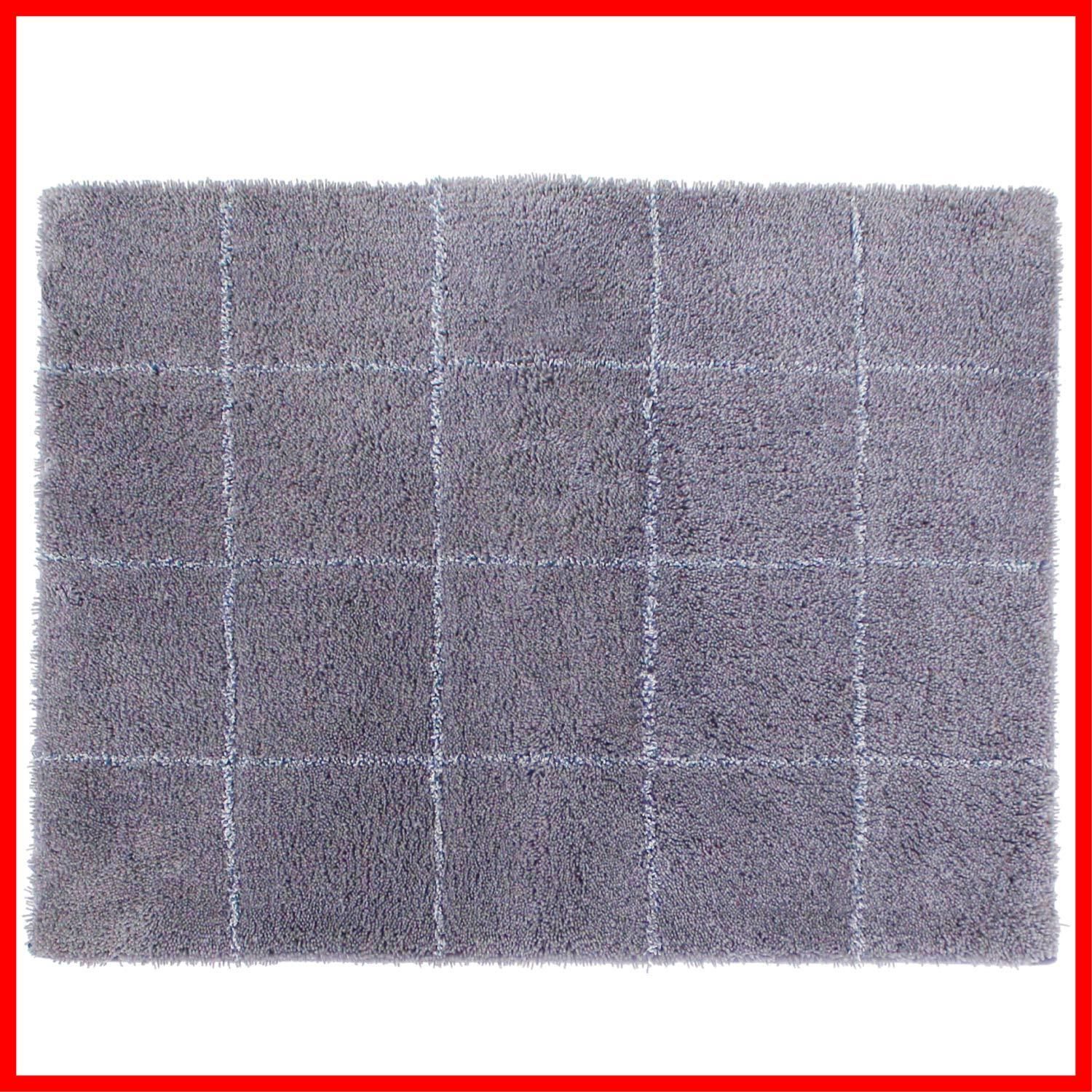 オカ OKA 浴室足ふきマット グレー 約45cm×60cm 乾度良好バスマット モディッシュ 吸水 速乾