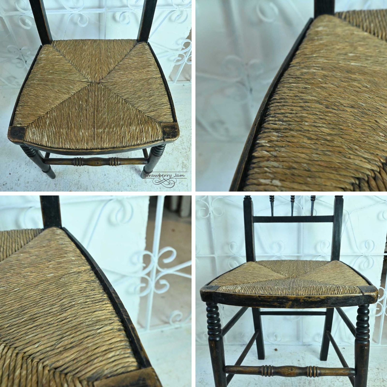 L3705-15 英国アンティーク ラタンチェア キッチンチェア 1819 家具・インテリア L3705-15 英国アンティーク ストローチェア