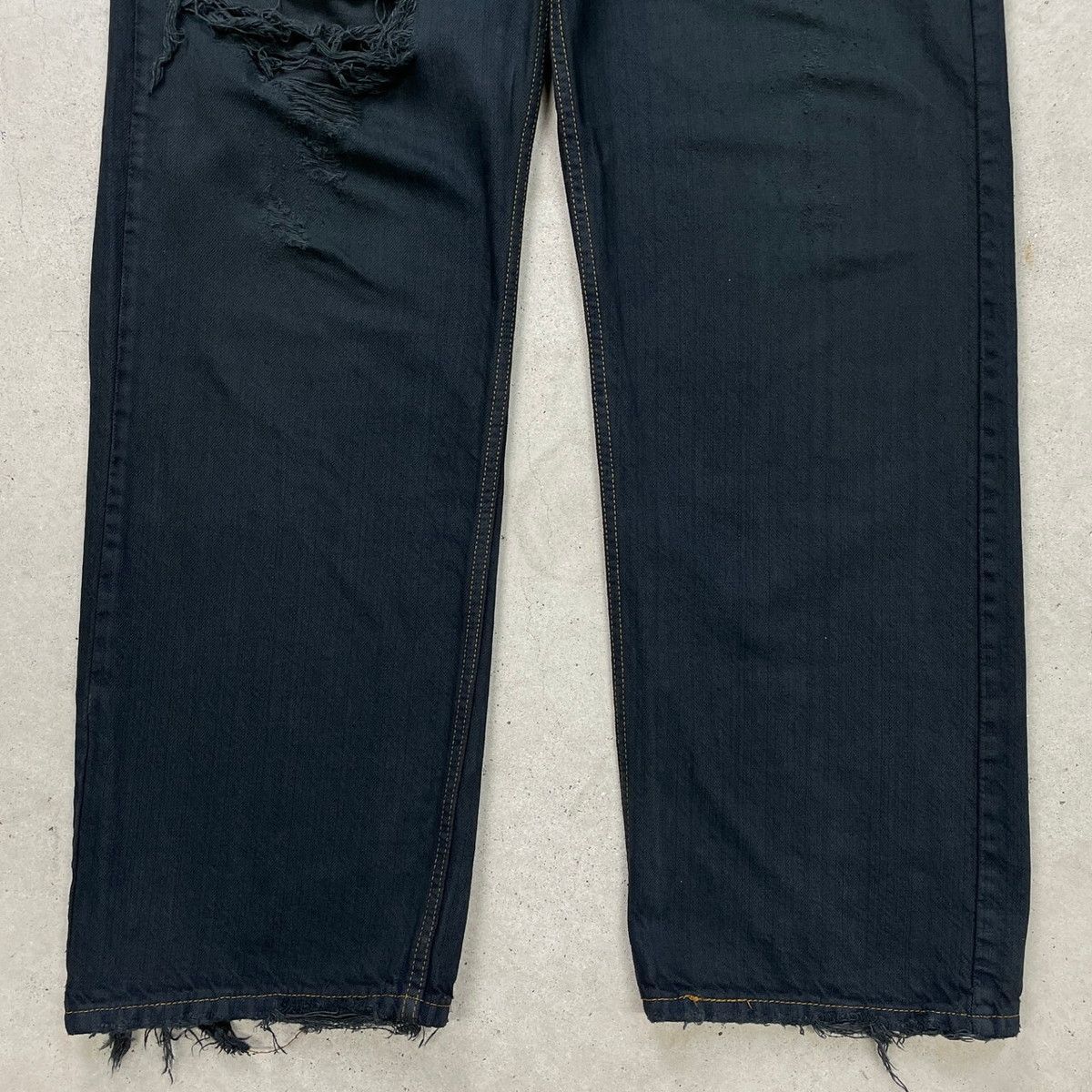 Levi's リーバイス 569 ブラックデニムパンツ ルーズストレート 後染め