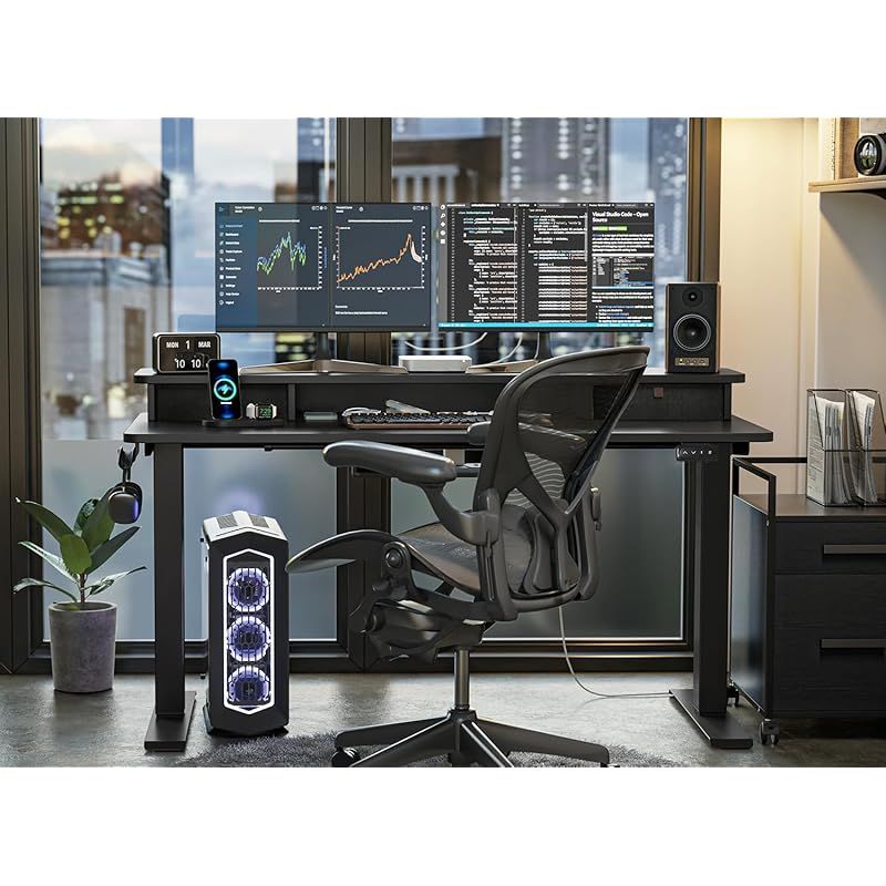 FEZIBO電動昇降式デスク スタンディングデスク 幅120cm 奥行き60cm