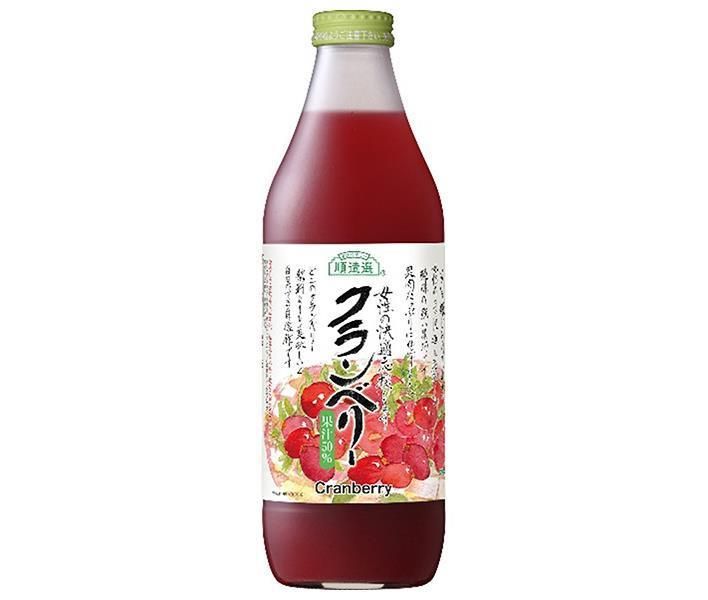 マルカイ 順造選 クランベリー 1000ml瓶×12 6×2 本入｜ フルーツ 果実 クランベリー クランベリージュース