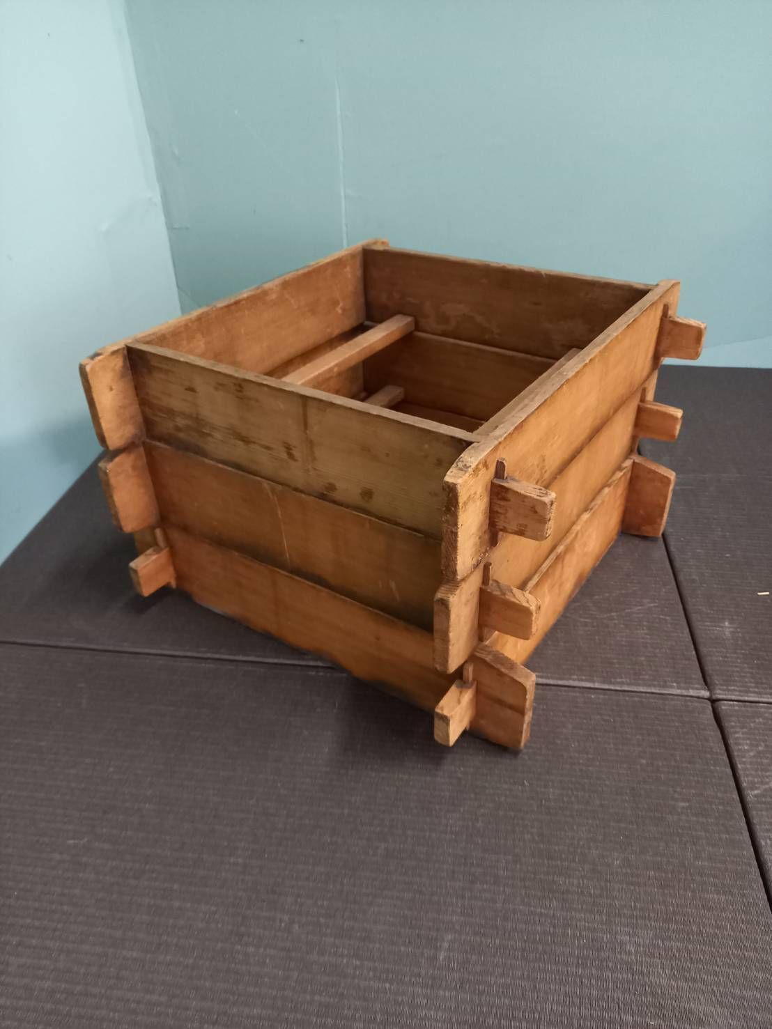 ◎ 菓子用 角蒸し 蒸籠 3段 せいろ 厨房 業務用 大型 木製