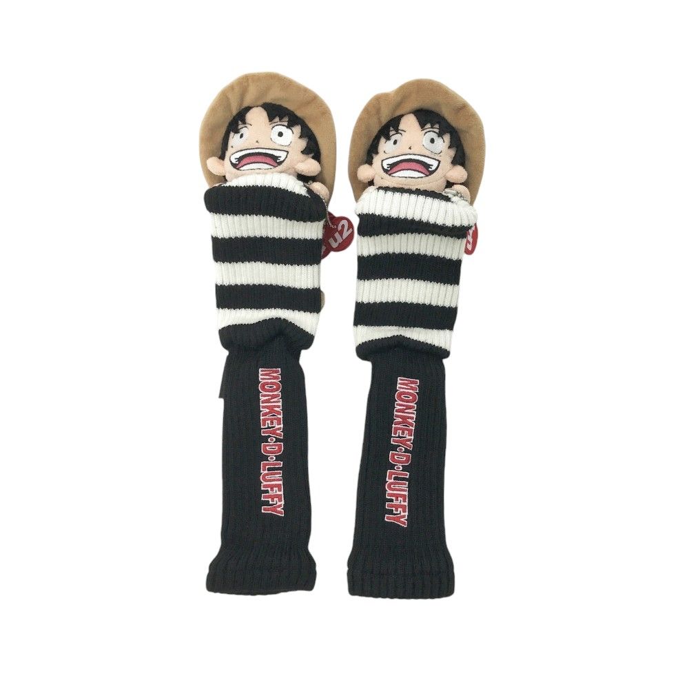ONE PIECE ワンピース ヘッドカバー 2点セット ルフィ― ボーダー