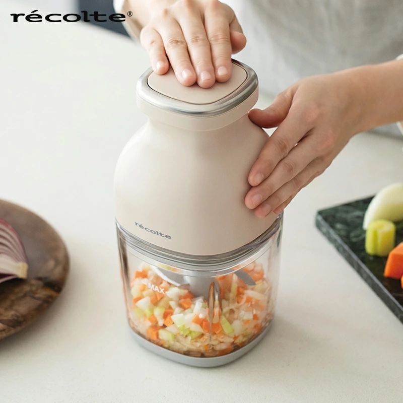 フードプロセッサー レコルト コードレス カプセルカッターボンヌ ブレンダー ミキサー ジェラート recolte 電動 大根おろし 氷も砕ける 小型 フードカッター 離乳食 スムージー 充電式 みじん切り 泡立て ガラス容器 500ml ギフト RCP-7