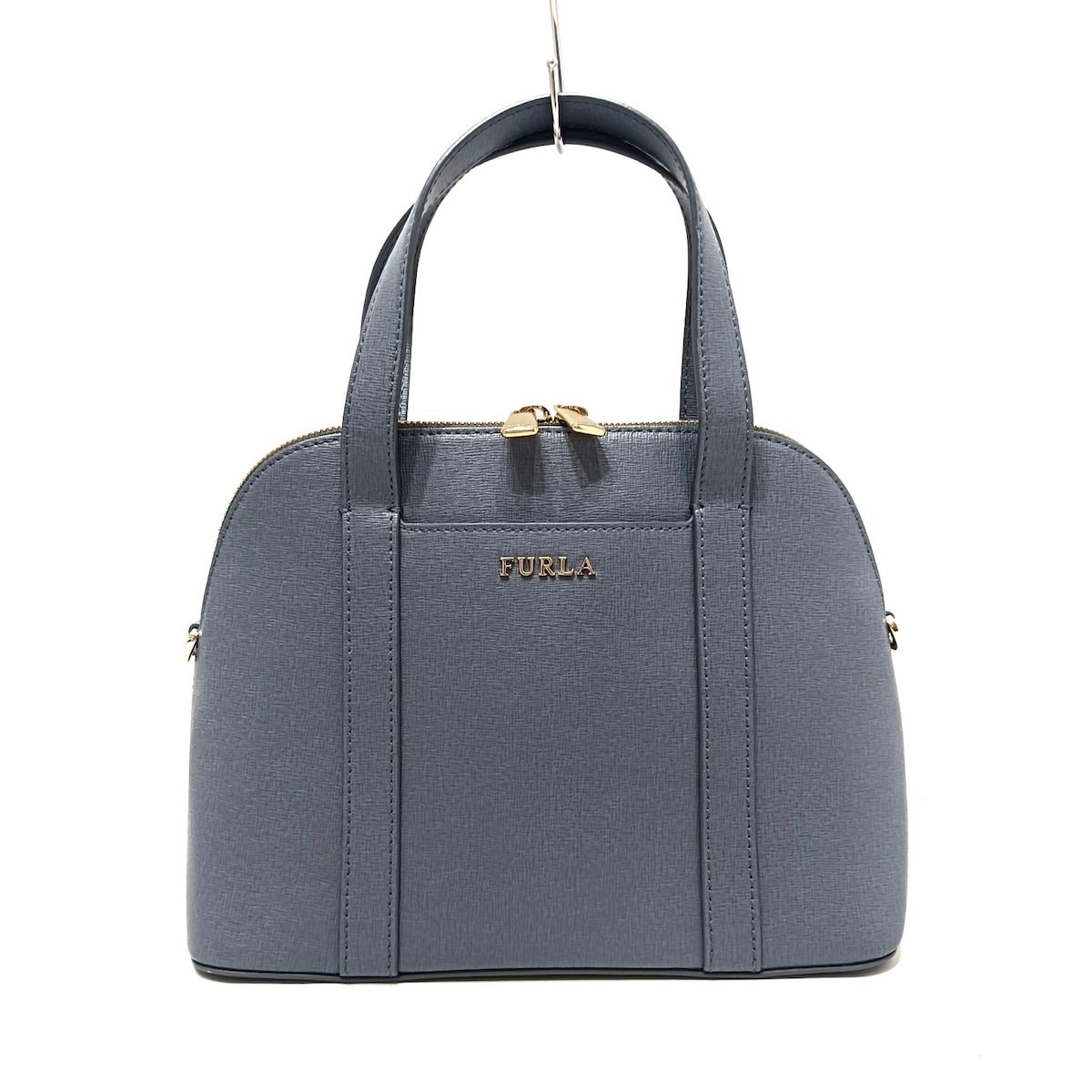 FURLA/グレー レザー トートバッグ FURLA(フルラ) ハンドバッグ美品