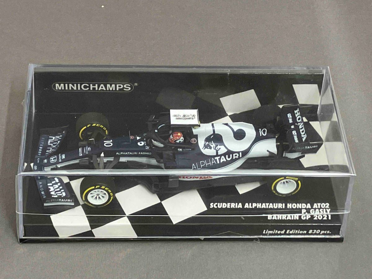 ピエールガスリー　2021年サインカード、AT02ミニカー ミニチャンプス 447211022 1/43 スクーデリア アルファタウリ