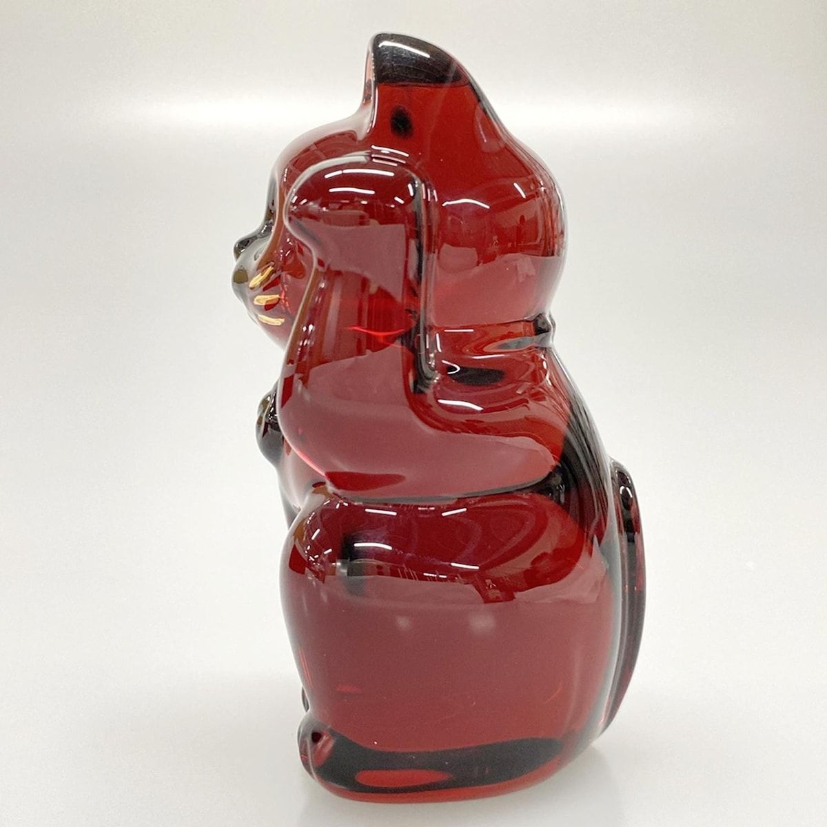 バカラ　ラッキーキャット　3000体限定品 Baccarat (バカラ) 招き猫オブジェ ファウナクリストポリス