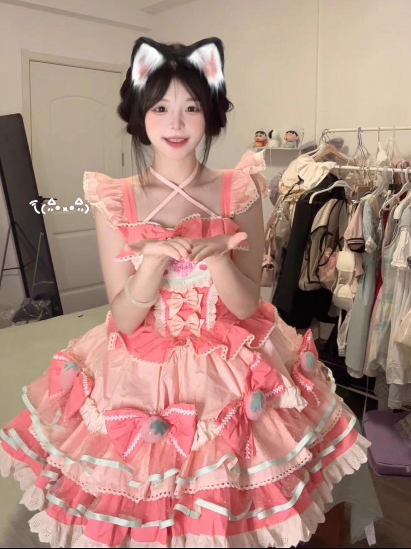 LT-108 豪華姫系 lolita 可愛 レトロ風 オリジナル 洋服 ロリータ ワンピース 美しい刺繍