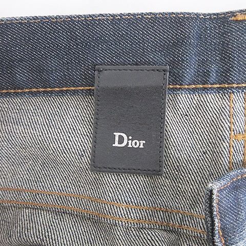 ディオールオム Dior HOMME Griffith Park グリフィスパーク デニム パンツ ジーンズ ダメージ加工 ボタンフライ コットン 紺  ネイビー インディゴ 29 - メルカリ