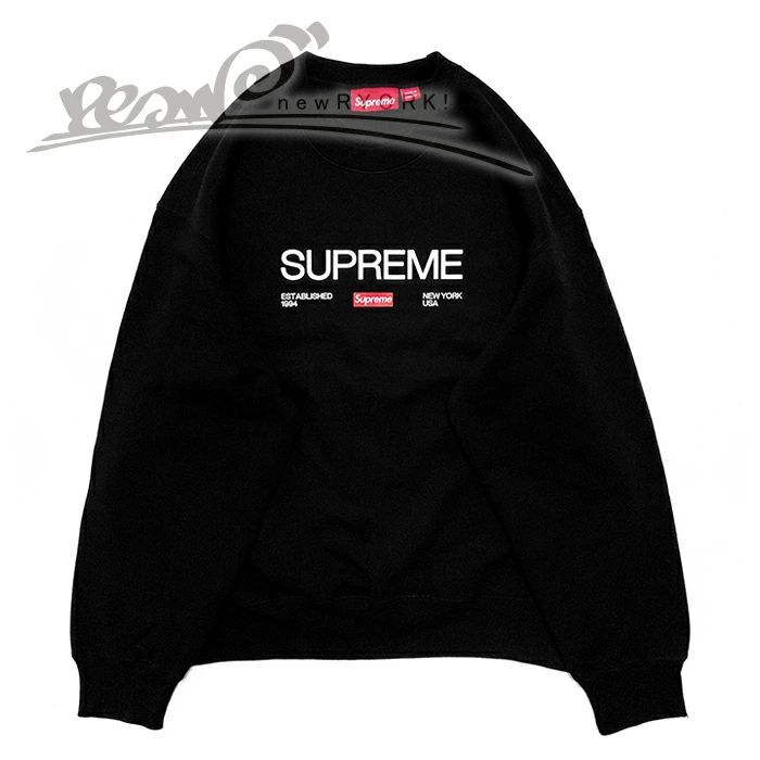 送料無料 メンズ スウェット ブラック Supreme シュプリーム 