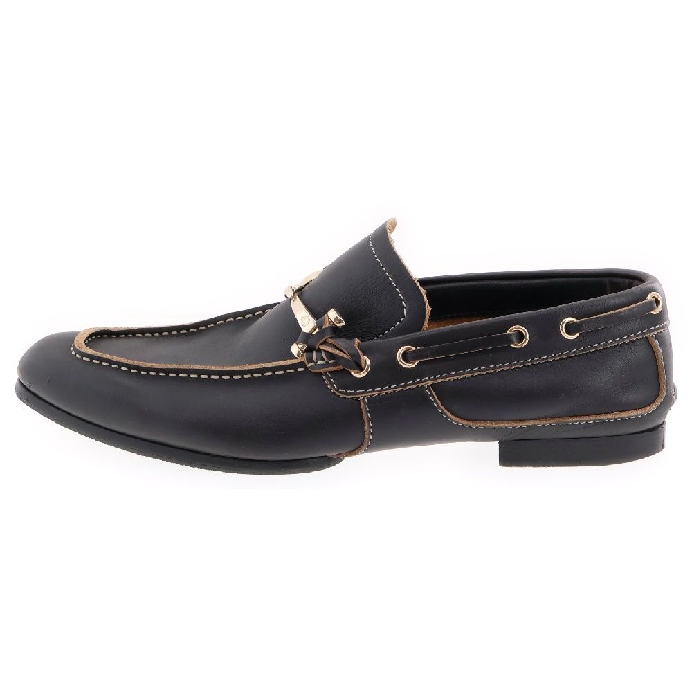 GUCCI (グッチ) ホースビットレザーローファー ローカットシューズ 138188 ブラック