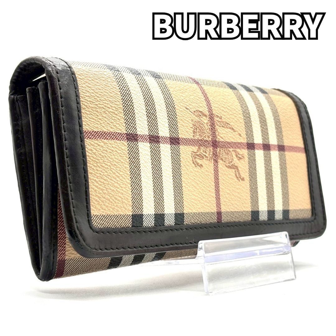 気品あるチェックの魔法】 Burberry バーバリー 長財布 ノバ
