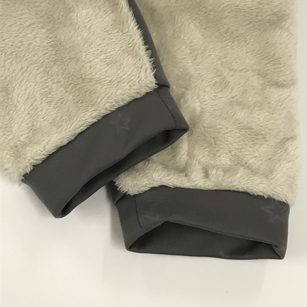 ボア切替ジャケット ライトベージュ系×グレー×ブラウン