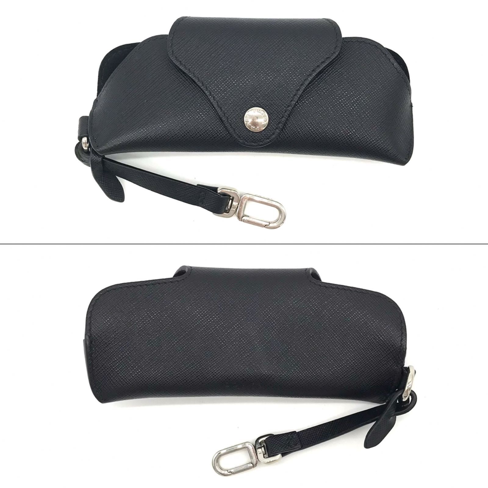 ▽PRADA/プラダ サフィアーノ レザー アイウェアケース メガネ