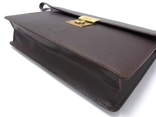 【極美品・現行型】ロエベ オールレザー クラッチバッグ アナグラム ブラウン LOEWE ロエベ セカンドバッグ アナグラム クラッチバッグ