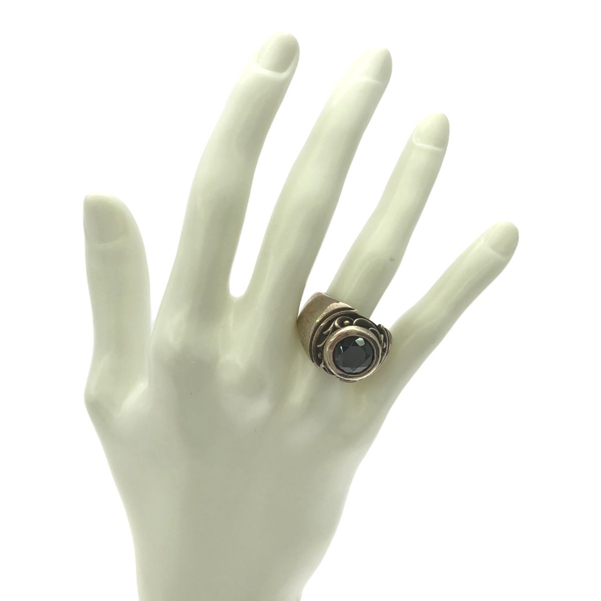 AQUA FORTIS アクアフォーティス 925 シルバー 黒石 アラベスク 