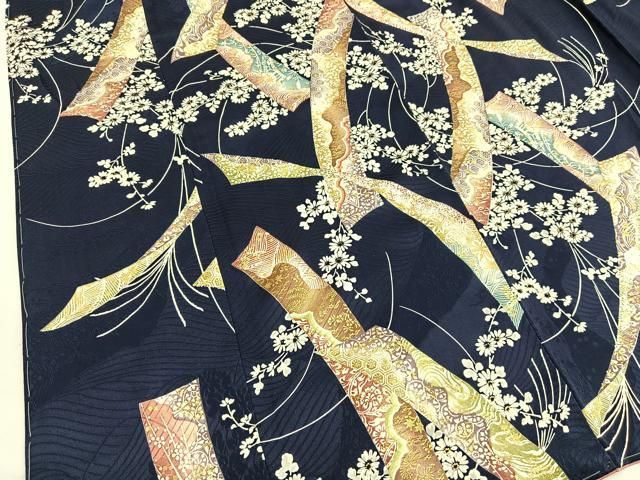 可愛い小紋 短冊に花柄 大人の花柄小紋 | きものはじめ ＆.