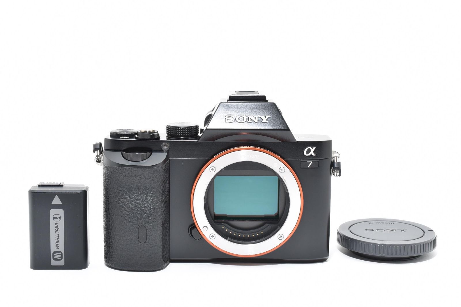 上 ソニー SONY α7ボディ ILCE-7 ショット数2066回 バッテリー付き 完動品 94P95A510080