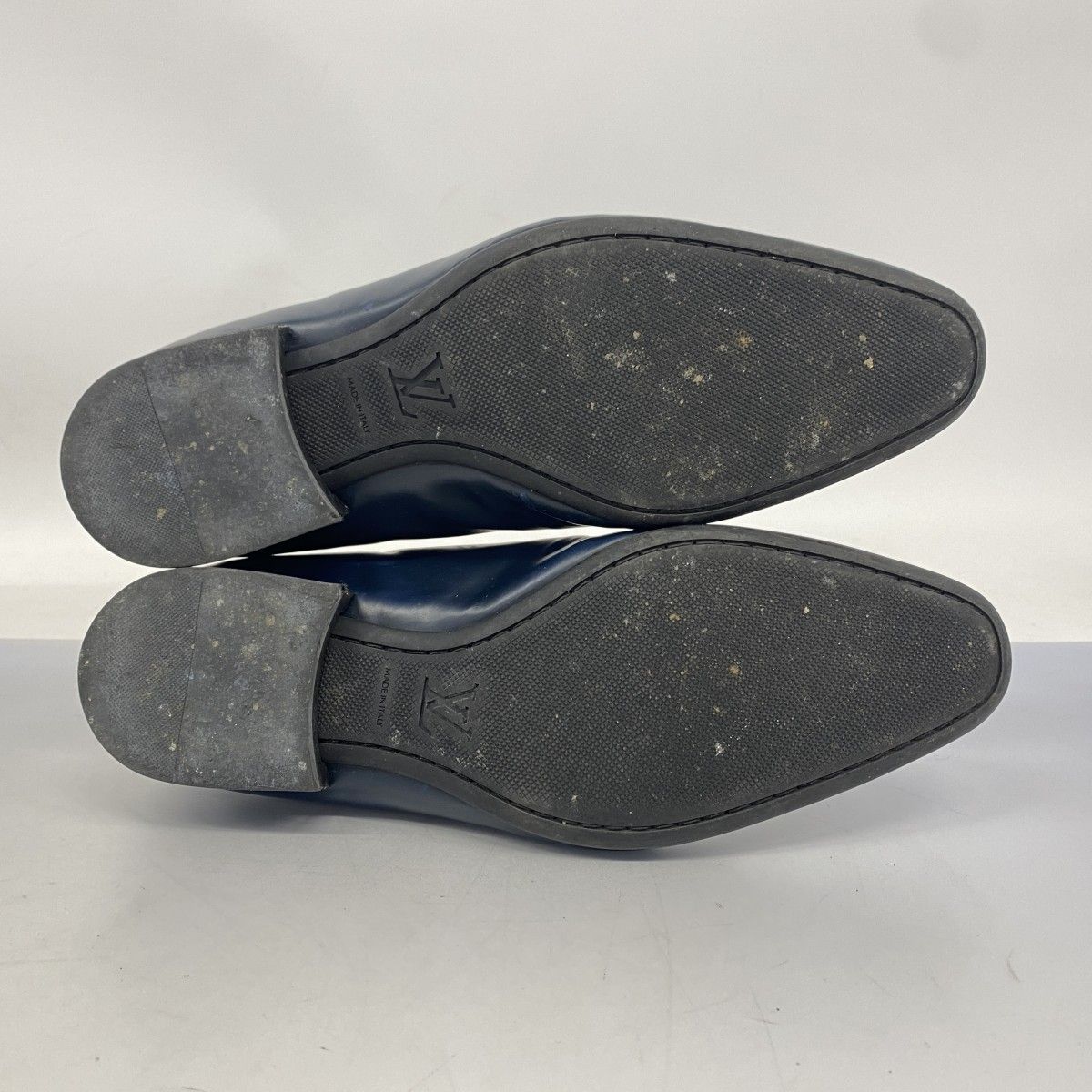 5apk0032】ルイヴィトン ビジネスシューズ 7 ブルー レザー【中古  