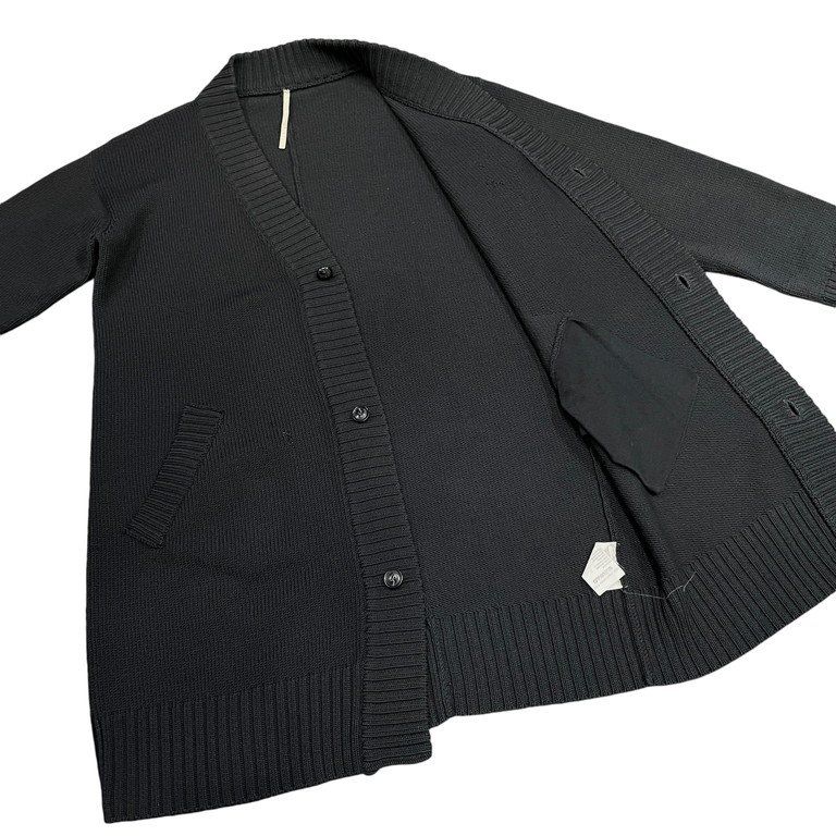 SILENT DAMIR DOMA リブ編みヴァージンウールロングニットコート