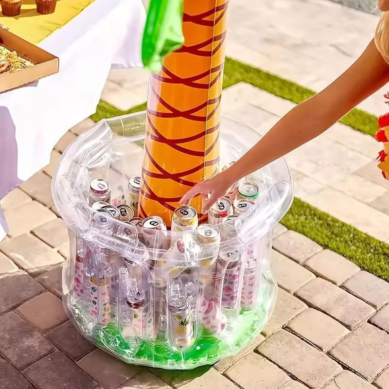 ☆映えるドリンクバケツ☆ 飲み物入れ 特大 ヤシの木 浮き輪 クーラー