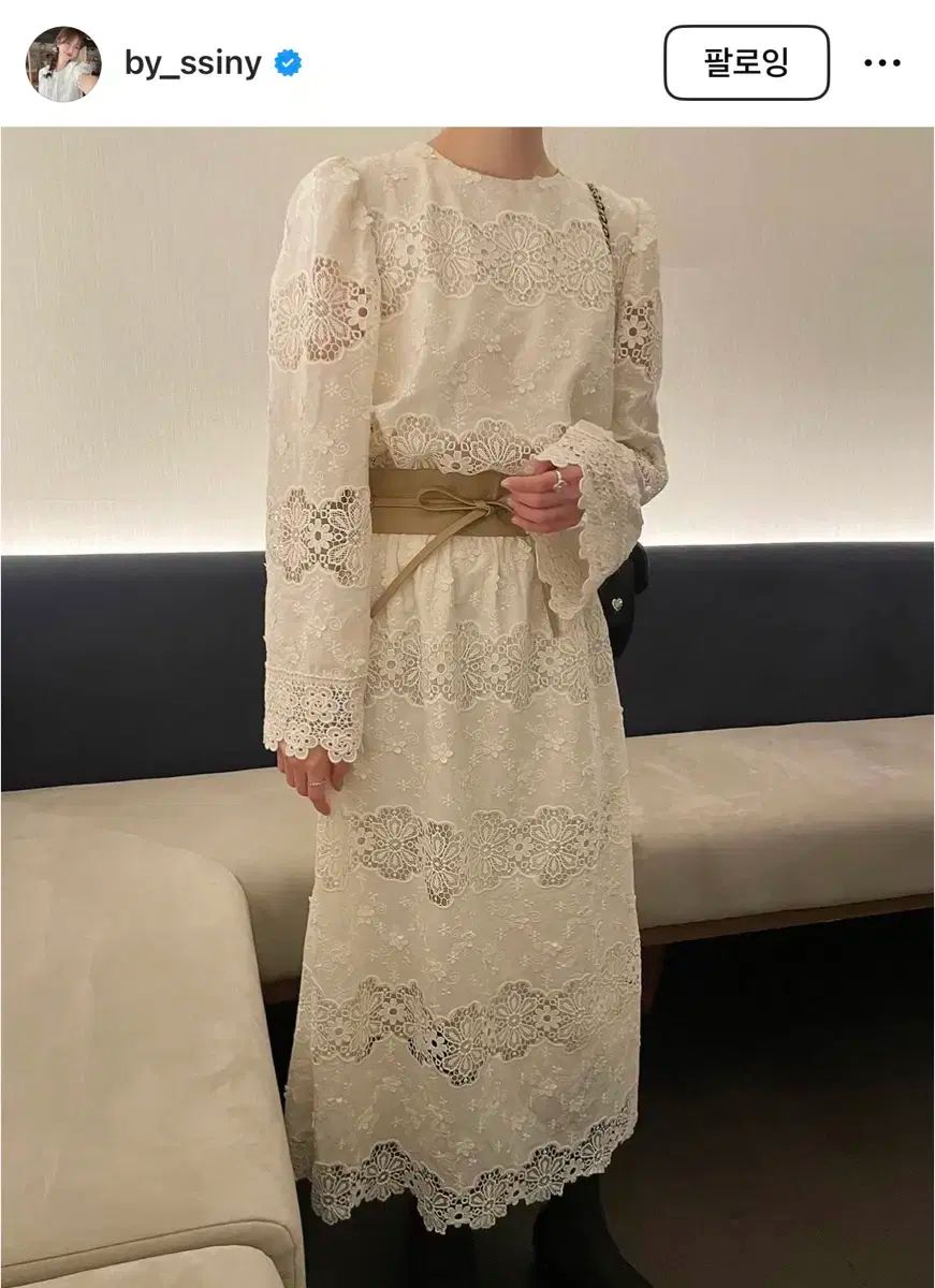byssiny 製作 ロージーレースツーピース ベルト付属