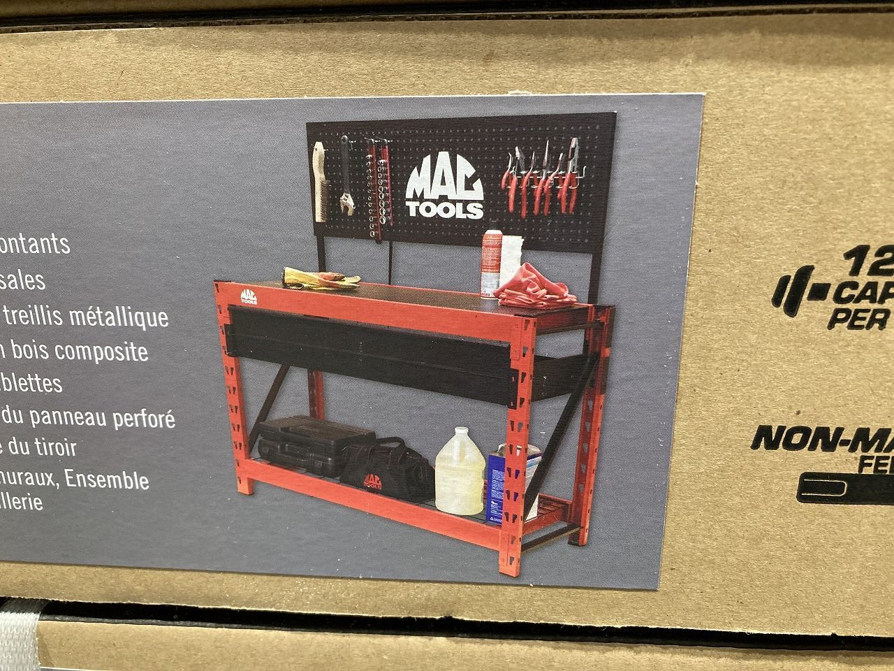 マックツールズ ペグボード付きワークベンチラック Mac Tools Work Station with Peg Board 作業場 収納 工具 整理  ガレージ 1643501 - メルカリ