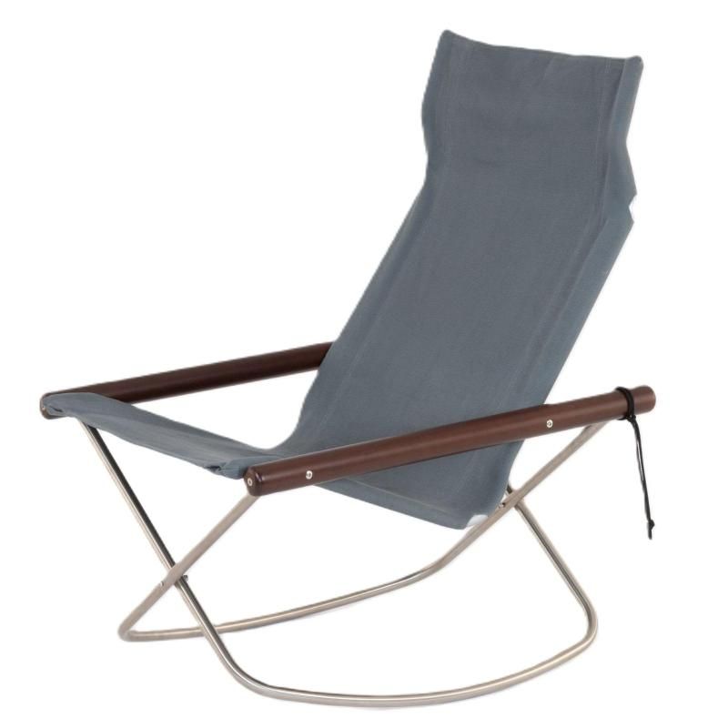 NychairX ニーチェア X ロッキング ダークブラウン|グレー NY-143 | 折りたたみ椅子 ロッキングチェア デザイナーズチェア 新居猛 パーソナルチェア