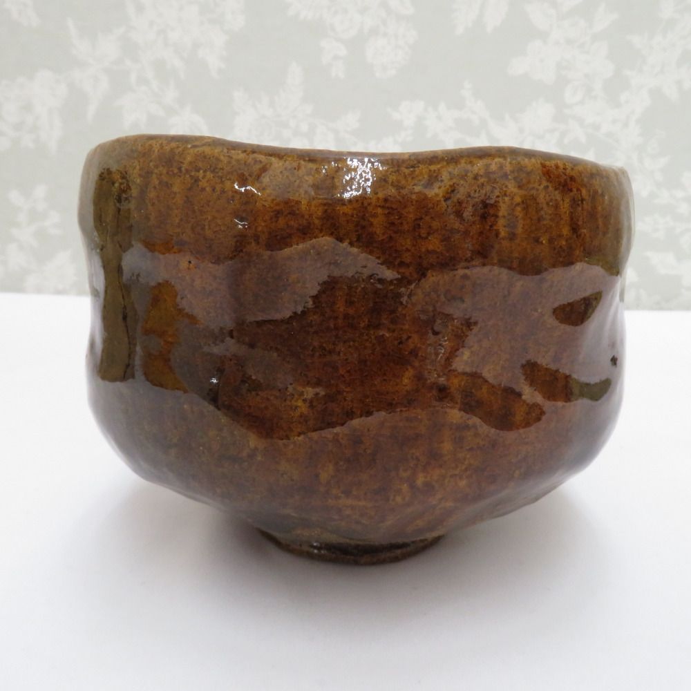 大樋焼 松雲窯元二代　泉喜仙 茶碗 食器 大樋焼 松雲窯元2代 泉喜仙 茶碗 抹茶碗 飴色 箱有 - メルカリ