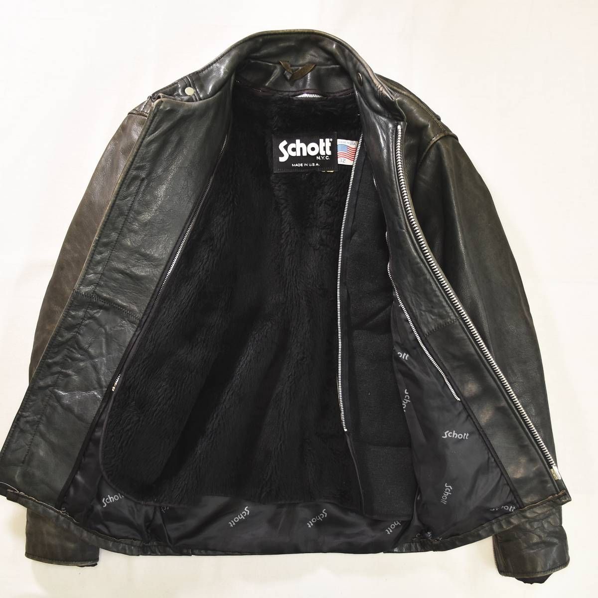 USA製 ショット Schott 141 シングルライダース ジャケット オイルド