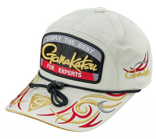 がまかつ フィッシングキャップ(ワッペン) GM-9112 ホワイト×レッド LL