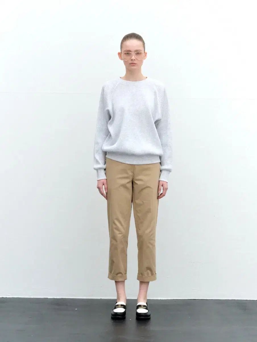 ポニーテール ワッフル スウェットシャツ