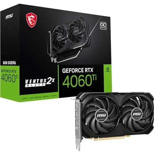 MSI Geforce RTX 4060 Ti Ventus 2X ブラック 8G Oc ゲーミンググラフィックスカード