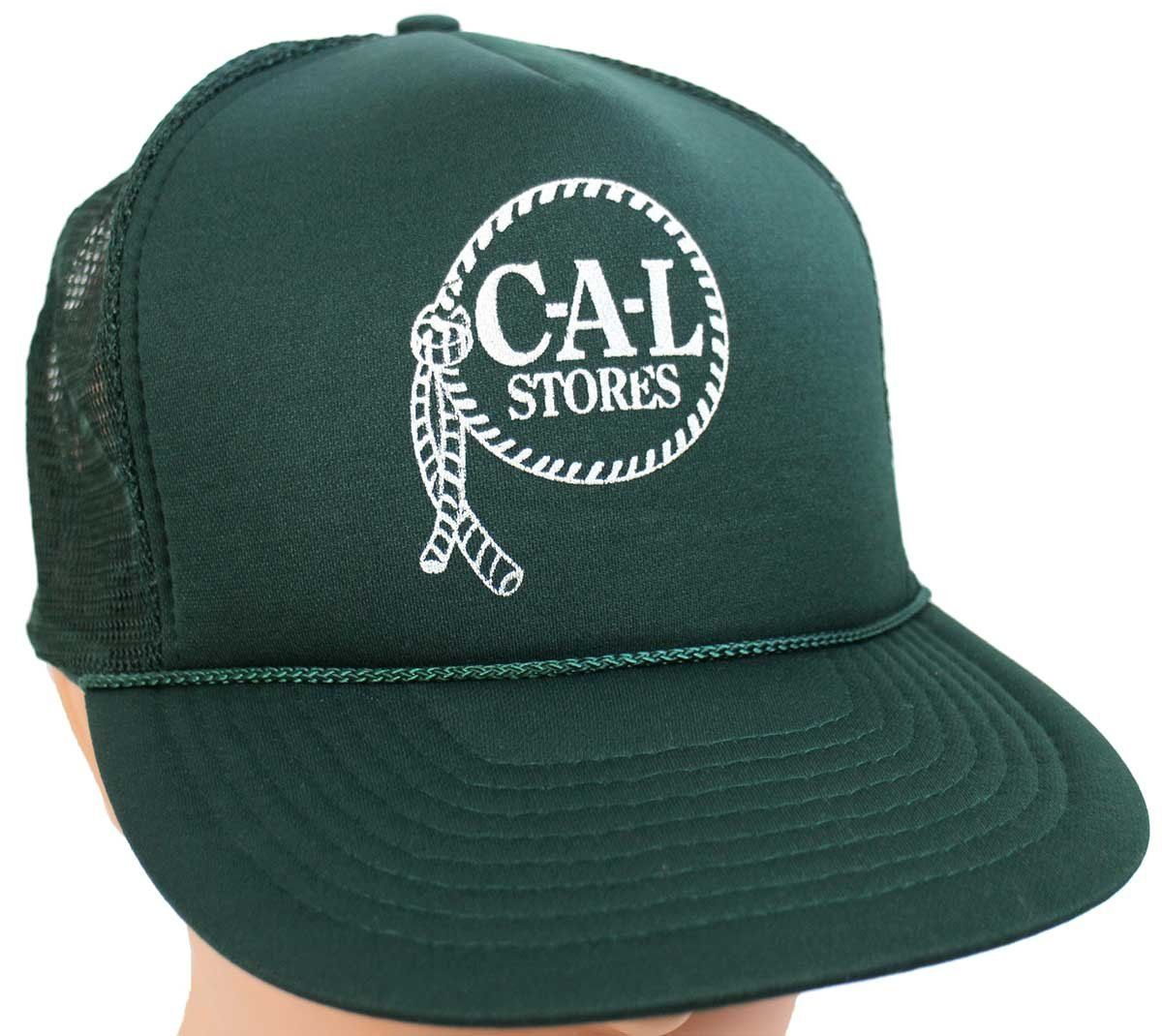 デッドストック☆90s C-A-L STORES メッシュキャップ 緑☆オールド